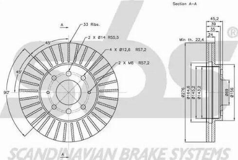 SBS 1815313032 - Тормозной диск autosila-amz.com