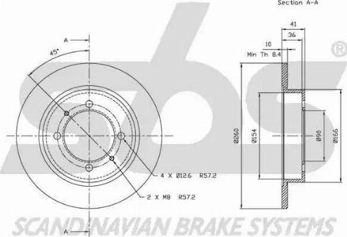 SBS 1815203027 - Тормозной диск autosila-amz.com