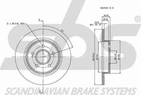 SBS 1815202563 - Тормозной диск autosila-amz.com