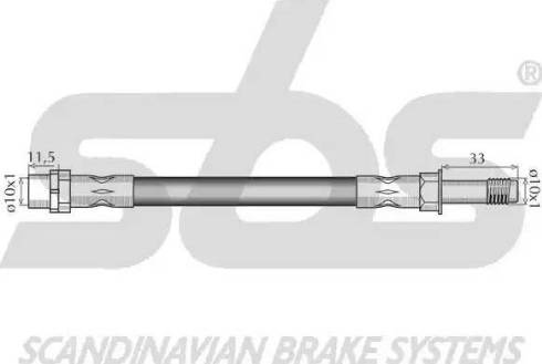 SBS 1330.851523 - Тормозной шланг autosila-amz.com