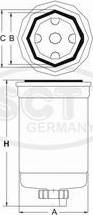 SCT-MANNOL ST 6111 - Топливный фильтр autosila-amz.com