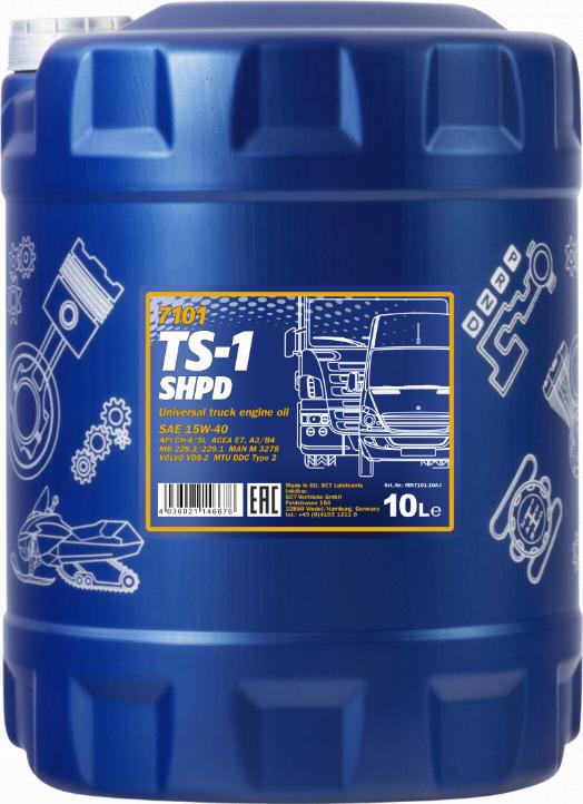 SCT-MANNOL TS-1 SHPD 15W-40 - Моторное масло autosila-amz.com