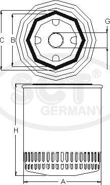 SCT-MANNOL SM 5091 - Фильтр масляный SCT HYUNDAI H350 15-/H-1/H-1 STAREX/PORTER 2.5 CRDI 01-/KIA SORENTO autosila-amz.com