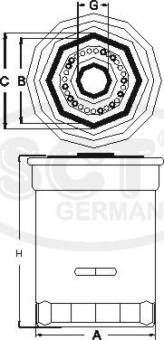 SCT-MANNOL SK 809 - Фильтр масляный ALFA ROMEO, CITROEN, FIAT, IVECO, LANCIA, PEUGEOT, RENAULT, VAUXHALL SK809 SCT autosila-amz.com