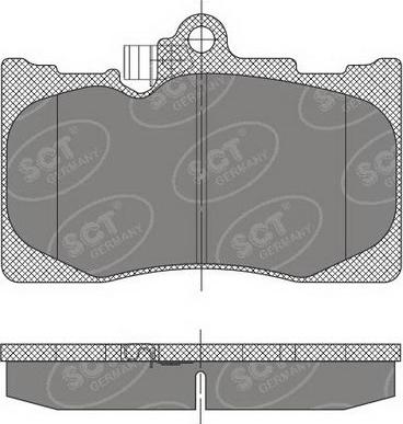 SCT-MANNOL SP 475 PR - Тормозные колодки, дисковые, комплект autosila-amz.com