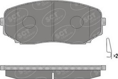 SCT-MANNOL SP 641 PR - Тормозные колодки, дисковые, комплект autosila-amz.com