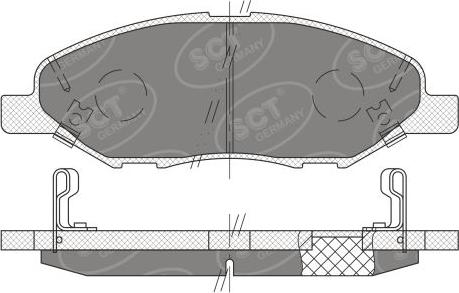 SCT-MANNOL SP 661 PR - Тормозные колодки, дисковые, комплект autosila-amz.com