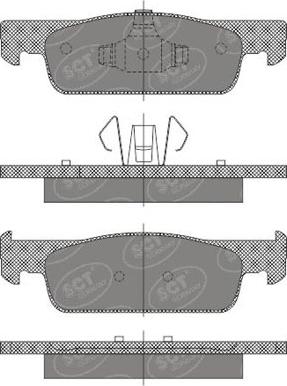 SCT-MANNOL SP663 - Тормозные колодки, дисковые, комплект autosila-amz.com