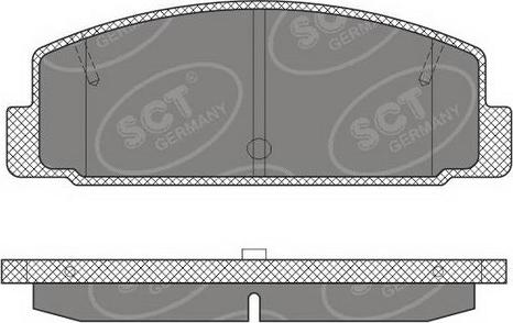 SCT-MANNOL SP 611 PR - Тормозные колодки, дисковые, комплект autosila-amz.com