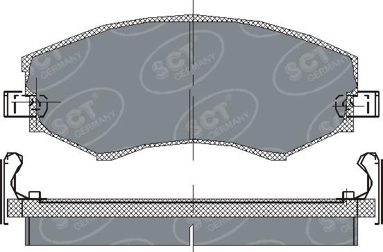 SCT-MANNOL SP 151 PR - Тормозные колодки, дисковые, комплект autosila-amz.com