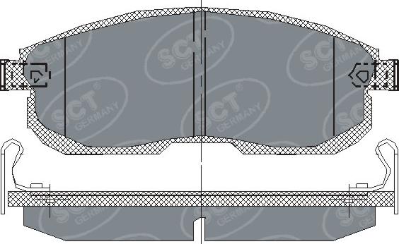 SCT-MANNOL SP 153 PR - Тормозные колодки, дисковые, комплект autosila-amz.com