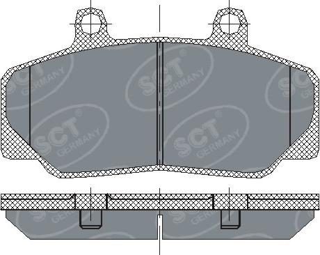 SCT-MANNOL SP 166 PR - Тормозные колодки, дисковые, комплект autosila-amz.com