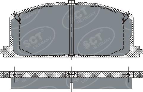 SCT-MANNOL SP 118 PR - Тормозные колодки, дисковые, комплект autosila-amz.com