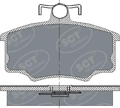 SCT-MANNOL SP 186 PR - Тормозные колодки, дисковые, комплект autosila-amz.com