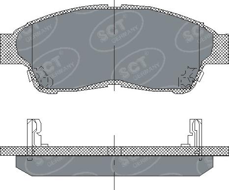 SCT-MANNOL SP 134 - Тормозные колодки, дисковые, комплект autosila-amz.com