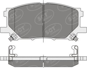 SCT-MANNOL SP 348 PR - Тормозные колодки, дисковые, комплект autosila-amz.com