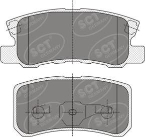 SCT-MANNOL SP 343 - Тормозные колодки, дисковые, комплект autosila-amz.com