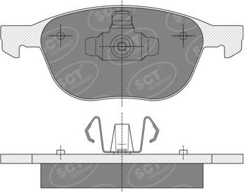 SCT-MANNOL SP 358 - Тормозные колодки, дисковые, комплект autosila-amz.com