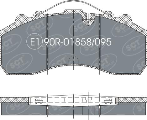 SCT-MANNOL SP 305 PR - Тормозные колодки, дисковые, комплект autosila-amz.com