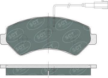 SCT-MANNOL SP 387 PR - Тормозные колодки, дисковые, комплект autosila-amz.com