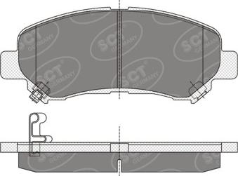 SCT-MANNOL SP 337 - Тормозные колодки, дисковые, комплект autosila-amz.com