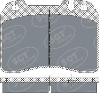 SCT-MANNOL SP 249 PR - Тормозные колодки, дисковые, комплект autosila-amz.com