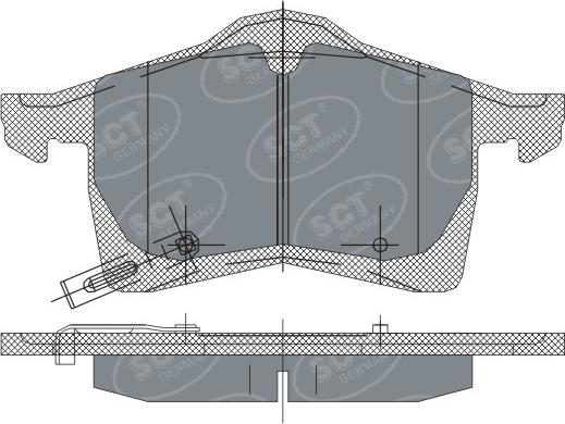 SCT-MANNOL SP 243 - Тормозные колодки, дисковые, комплект autosila-amz.com