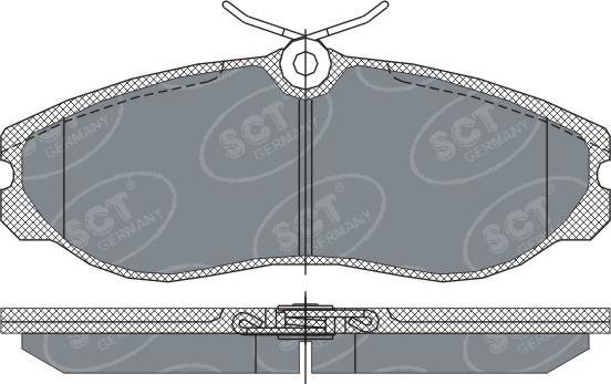 SCT-MANNOL SP 257 PR - Тормозные колодки, дисковые, комплект autosila-amz.com