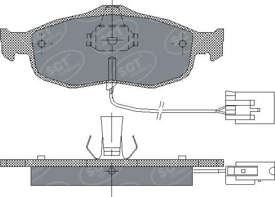 SCT-MANNOL SP 204 PR - Тормозные колодки, дисковые, комплект autosila-amz.com