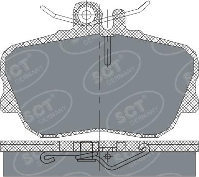 SCT-MANNOL SP234 - Тормозные колодки, дисковые, комплект autosila-amz.com