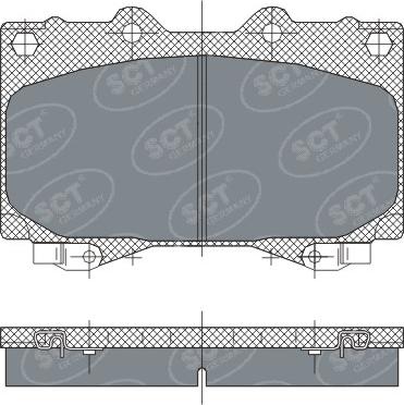 SCT-MANNOL SP 270 PR - Тормозные колодки, дисковые, комплект autosila-amz.com