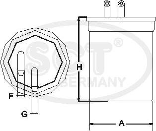 SCT-MANNOL ST 6088 - Топливный фильтр autosila-amz.com