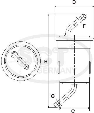 SCT-MANNOL ST 6113 - Топливный фильтр autosila-amz.com