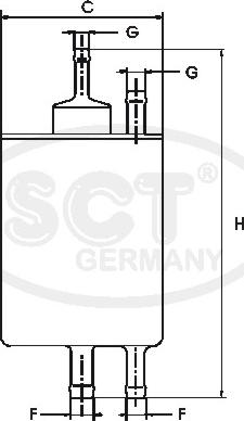 SCT-MANNOL ST 800 - Топливный фильтр MERCEDES W168/W414 1.4-2.0 autosila-amz.com