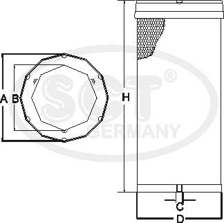 SCT-MANNOL SW 3878 - Фильтр добавочного воздуха autosila-amz.com