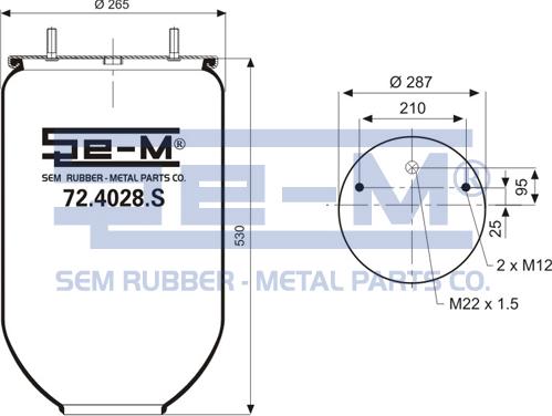 Sem Lastik 72.4028.S - Кожух пневматической рессоры autosila-amz.com