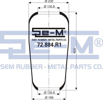 Sem Lastik 72.884.R1 - Кожух пневматической рессоры autosila-amz.com