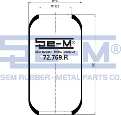 Sem Lastik 72.769.R - Кожух пневматической рессоры autosila-amz.com