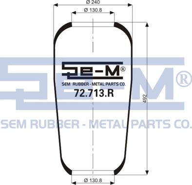 Sem Lastik 72.713.R - Кожух пневматической рессоры autosila-amz.com