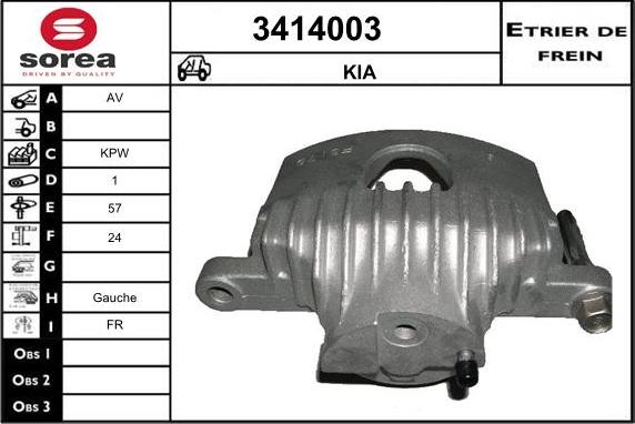 Sera 3414003 - Тормозной суппорт autosila-amz.com