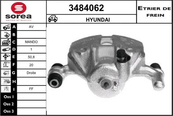 Sera 3484062 - Тормозной суппорт autosila-amz.com