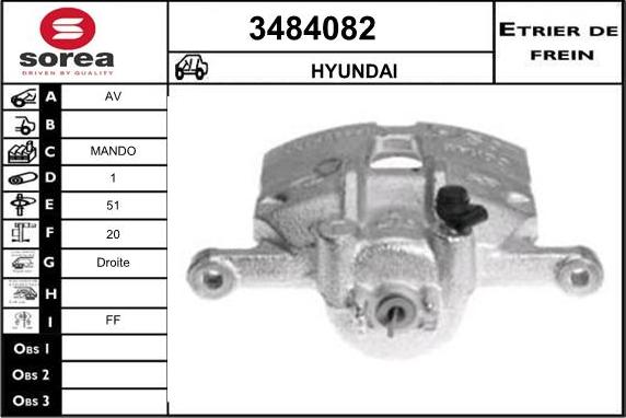 Sera 3484082 - Тормозной суппорт autosila-amz.com