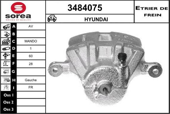 Sera 3484075 - Тормозной суппорт autosila-amz.com