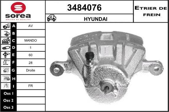 Sera 3484076 - Тормозной суппорт autosila-amz.com