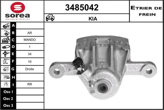 Sera 3485042 - Тормозной суппорт autosila-amz.com