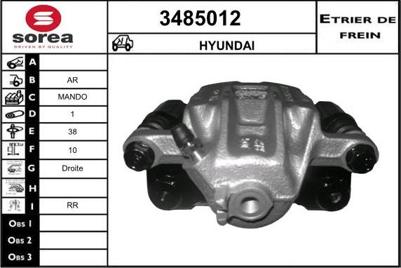 Sera 3485012 - Тормозной суппорт autosila-amz.com