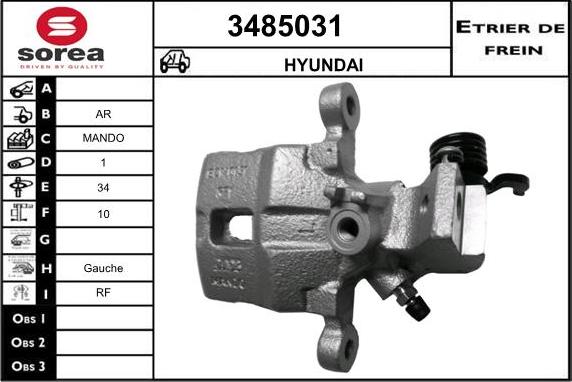 Sera 3485031 - Тормозной суппорт autosila-amz.com