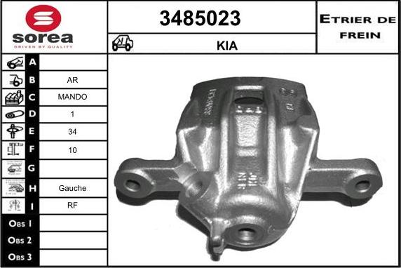 Sera 3485023 - Тормозной суппорт autosila-amz.com