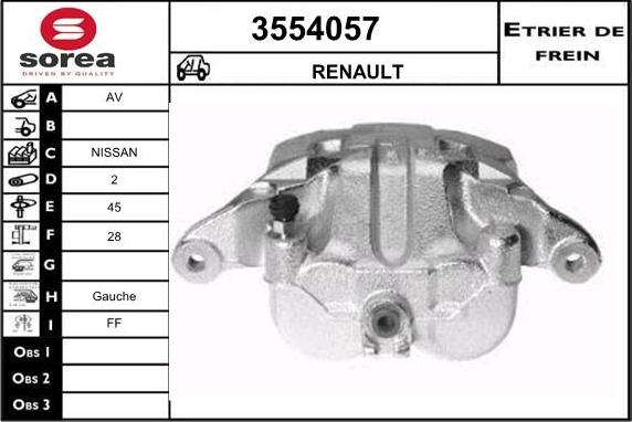 Sera 3554057 - Тормозной суппорт autosila-amz.com