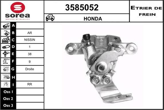 Sera 3585052 - Тормозной суппорт autosila-amz.com